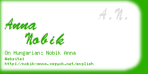 anna nobik business card